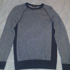 Vince Blue and Gray Men's Sweater